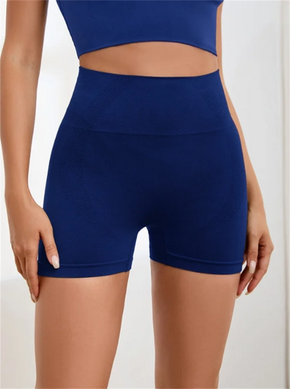 Women Seamless Yoga Shorts Tummy Control Push Up Quick Dry Fitness Gym Cycling Sportwear