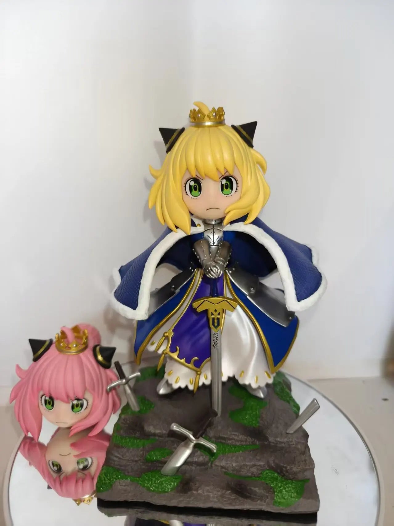 Hot Anime Spy Family Anya Forger Cos Mermaid Ania Hatake Kakashi Figures Cartoon Model Doll Desktop Decoration Statue Kids Toy