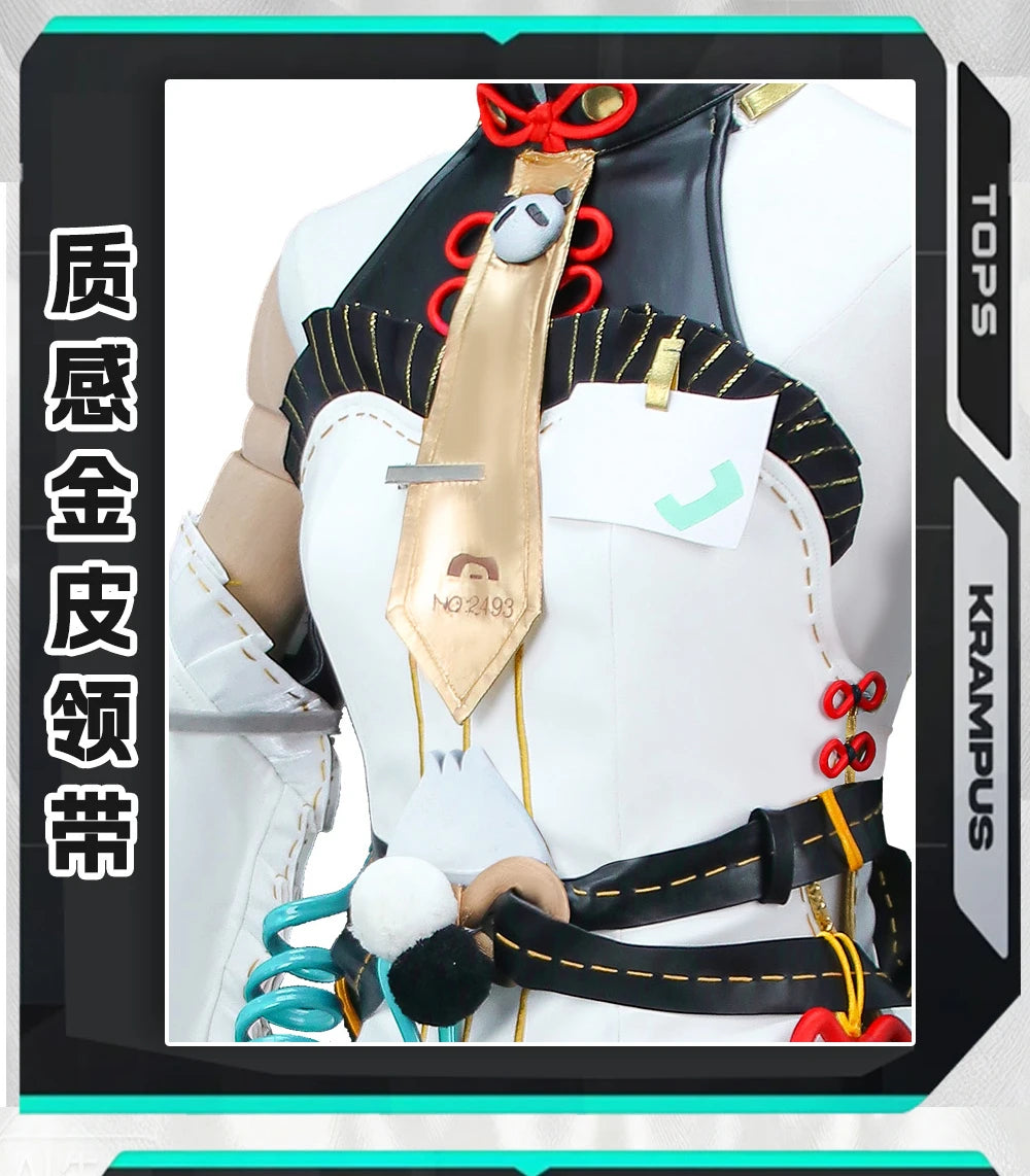 Dialyn Cosplay Costume Wig Zenless Zone Zero Uniform Earrings Headwear Telephone Prop Halloween Party Carnival for Women Girls