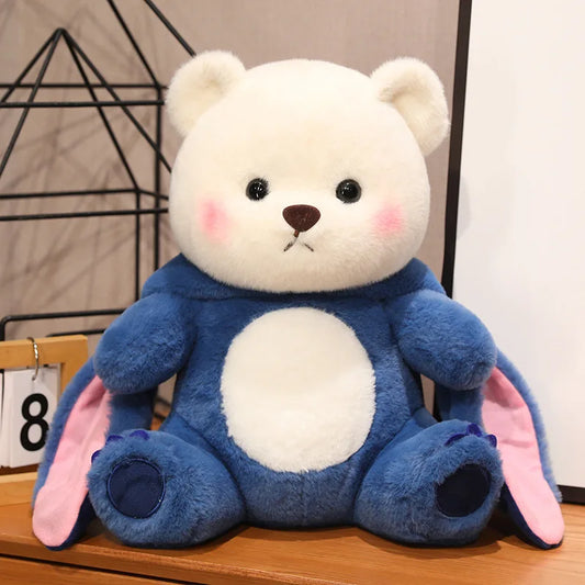 New Kawaii Lena Bears Stitch Plush Doll Turn into Teddy Bear Throw Pillow Children Appease Sleeping Dolls Girls' Birthday Gifts