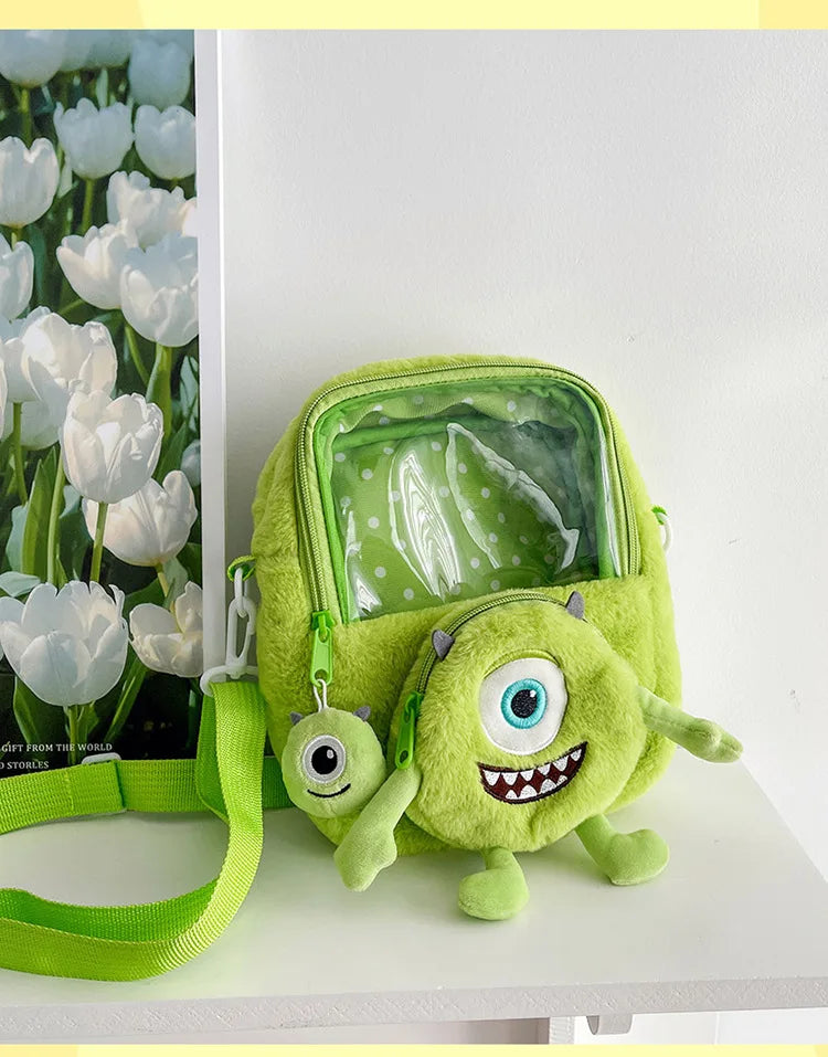 40/60CM Big Size Mike Wazowski Disney Anime Plush Stuffed Doll Kawaii Room Decoration Plushies Pillow Ornaments Holiday Gifts