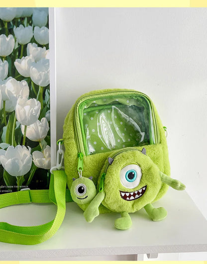 40/60CM Big Size Mike Wazowski Disney Anime Plush Stuffed Doll Kawaii Room Decoration Plushies Pillow Ornaments Holiday Gifts
