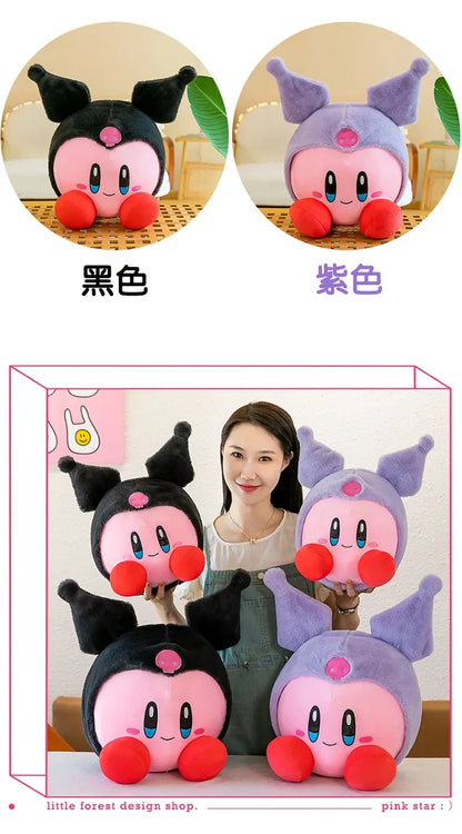 60cm Big Size Kirby Cosplay Sanrio Kuromianime Plush Stuffed Doll Room Plushies Pillow Cute Ornaments Children's Holiday Gifts
