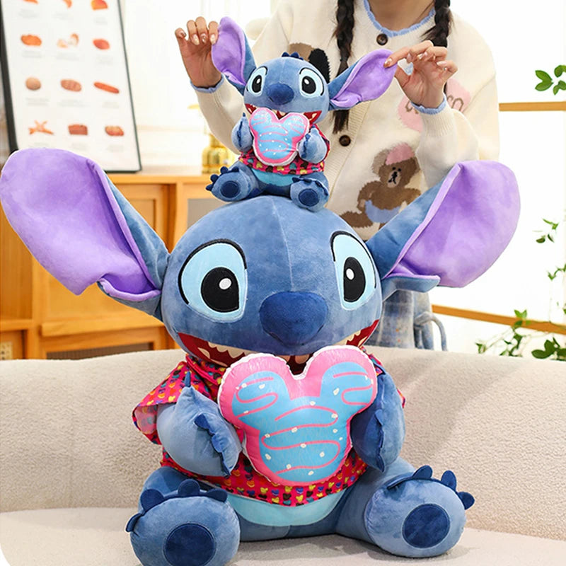 30/70CM Cartoon Lilo and Stitch Disney Plush Toys Anime Stuffed Xmas Biscuit Classic Stich Doll Plushie Kids Birthday Gifts