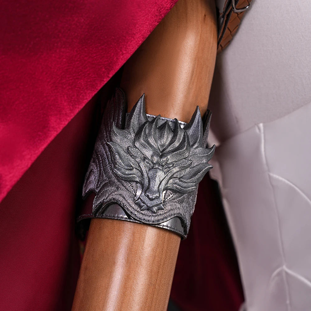 Wuthering Waves Lupa Cosplay Costume Wig Bodysuit Cloak Earrings Tail Headwear Leggings Halloween Party for Women Girls iCoser