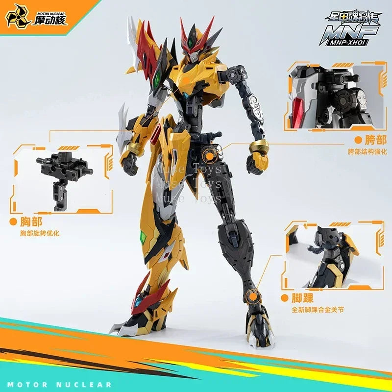 1/100 MG BAIQI MNP-XH01 Motor Nuclear Mecha Aobing Alloy Assembling Model Robot Toys Kids Gifts - without original box