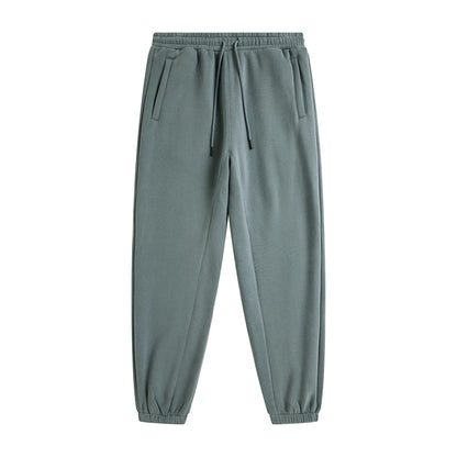 ZODF Unisex 345gsm Fleece Sweatpants Loose Fit Retro Hip Hop Winter Joggers HY0005 - Grey Blue / XXL / China Mainland