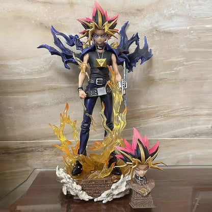 28cm Yugi Muto Figure Dark Game Dimensional Duel Monsters Action Figures Pvc Model Statue Collection Ornament Kids Toy Gifts