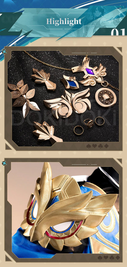 IN STOCK Dr. Ratio Cosplay Costume Game Honkai: Star Rail【S-3XL】DokiDoki-SR HSR Halloween Men Costume Veritas Ratio Plus Size