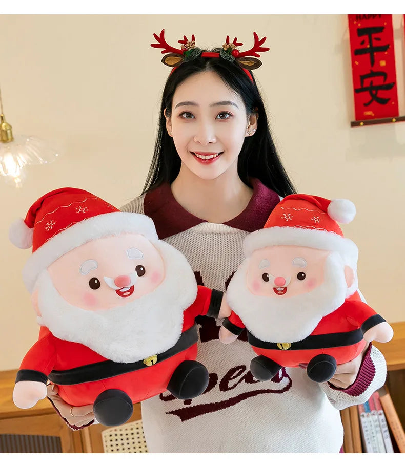 New 50cm Plush Santa Claus Doll Stuffed Toy Cuddly Pillow Christmas Gift for Kids Birthday Xmas Present Wholesale Small Gift