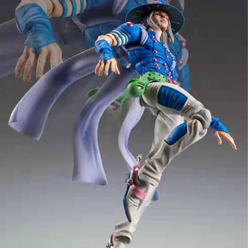 Super Action Statue Bizarre Adventure Steel Ball Run Gyro Zeppeli Collectible Desktop Decoration Figure