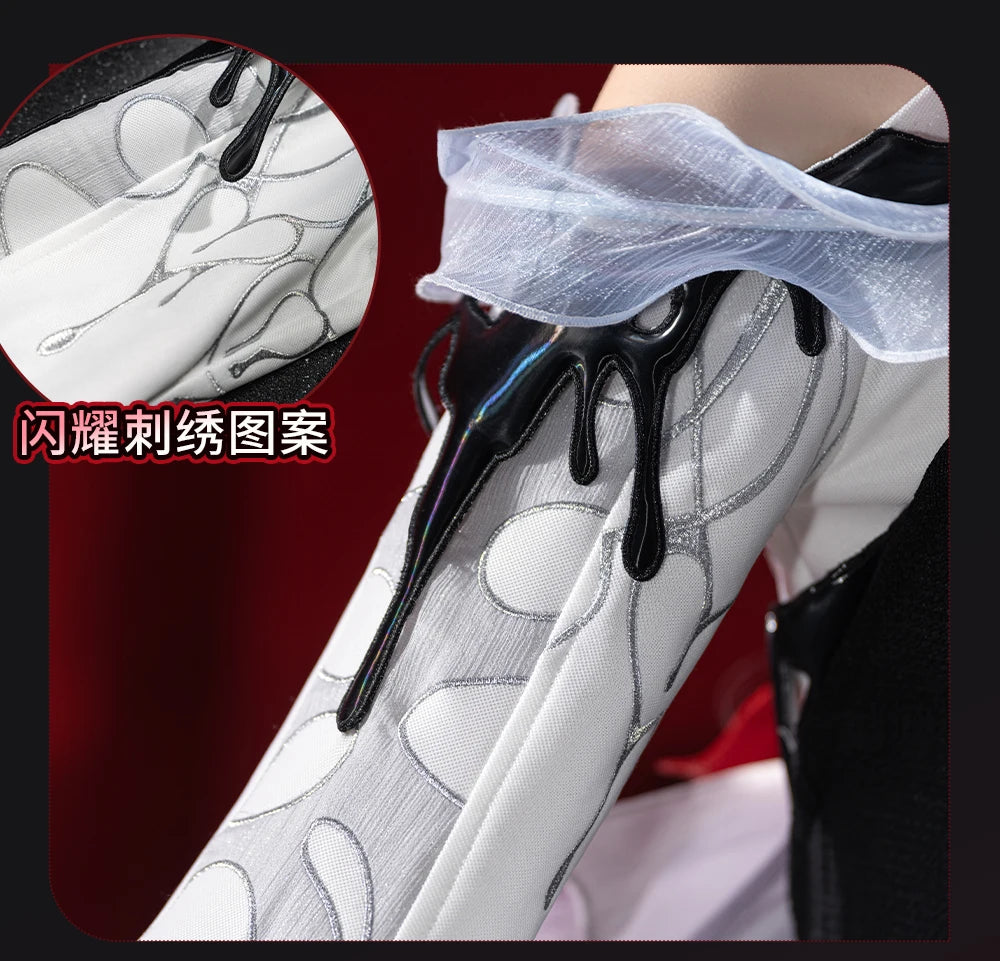Honkai Star Rail Evernight March 7th Cosplay Costume Dress Mysterious Foreign Guest Headwear Halloween Party for Women Girls Set
