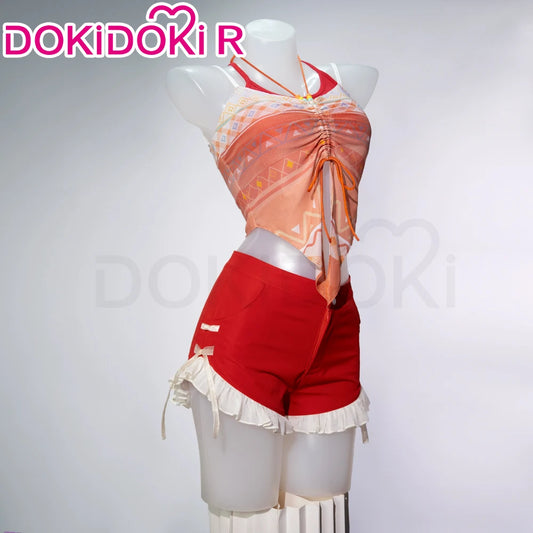IN STOCK Heroine Hunter MC Cosplay Costume Game Love and Deepspace DokiDoki-R Women Red Swimsuit Costume Caleb Cosplay Halloween
