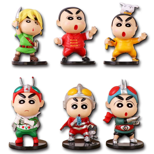New 8cm Crayon Shin-chan Cos Anime Game Characters Action Figure Anime Figurine Pvc Collection Model Toys Kids Gifts ﻿