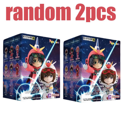 Original Bandai Pajamars Series Mobile Suit Gundam Seed Destiny Blind Box Athrun Zala Toy Cagalli Yula Athha Mystery Box Model