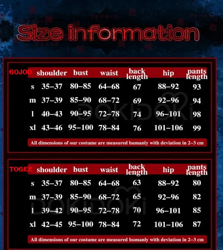 IN STOCK Gojo Satoruu/ Togee Inumaki Cosplay Costume Anime  DokiDoki-SR Dark Blue Uniform Costume Christmas