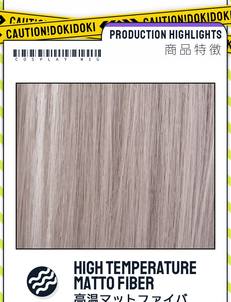 IN STOCK Jilll Warrick Wig Game FF Cosplay DokiDoki Wig Jilll Warrick Women Grey Long Hair High Heat Resistang Wig Free Cap