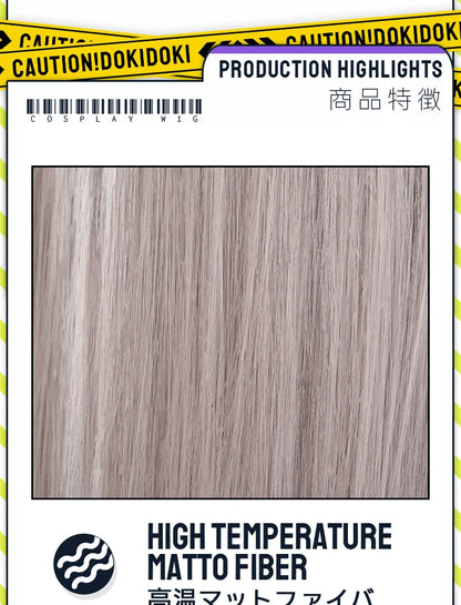 IN STOCK Jilll Warrick Wig Game FF Cosplay DokiDoki Wig Jilll Warrick Women Grey Long Hair High Heat Resistang Wig Free Cap