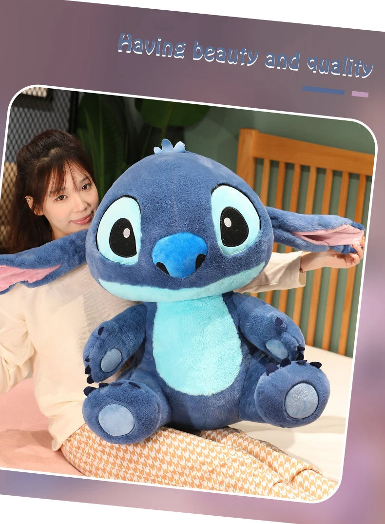 35/60cm Disney Lilo and Stitch Plush Toys Cute Anime Stich Doll Stuffed Plushie Angel Pillow Soft Gift for Children Kawaii