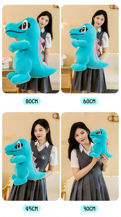 80CM Big Size Pokemon Totodile Plushies Waninoko Peluche Cartoon Anime Kawaii Ornament Comfortable Soft Doll Children Toy Gift