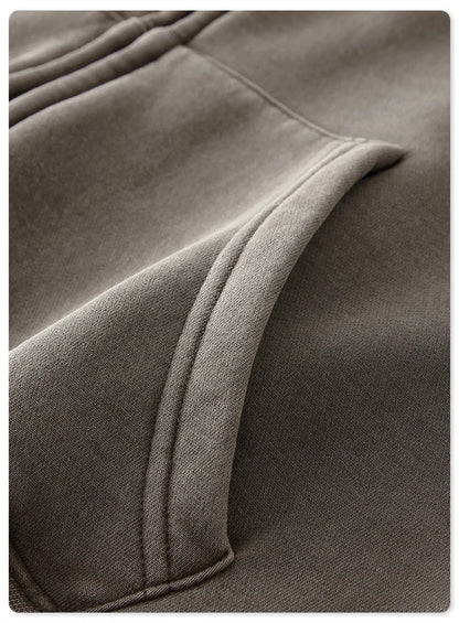 ZODF Retro 2025 Winter Women Short Zipper Hoodies Female Girls Loose 355gsm Thick Fleece Hooded Zip-up Coat Streetwears HY0448