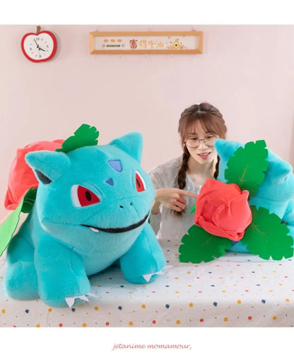 45CM Pokemon Bulbasaur Plushies Cartoon Anime Peluche Kawaii Comfortable Soft Doll Children Cushion Room Decoration Toy Gift