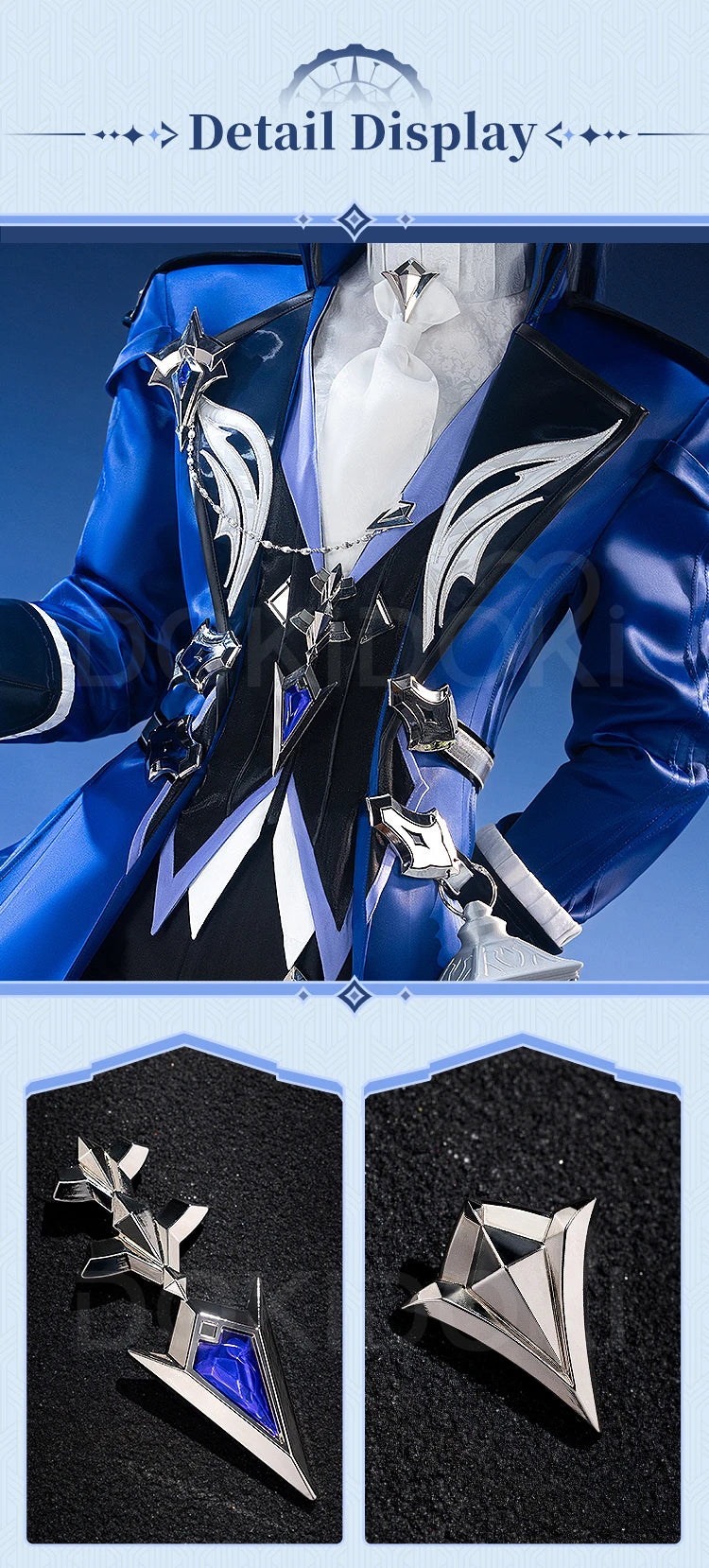 Flins Cosplay Costume Game Genshin Impact【S-3XL】DokiDoki-R Kyrll Chudomirovich Flins FES Costume Plus Size
