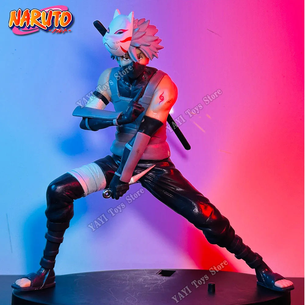 New Naruto Anime Figure 18cm Hatake Kakashi  PVC Action Figure Model Doll car Ornaments Collections Toy Gifts