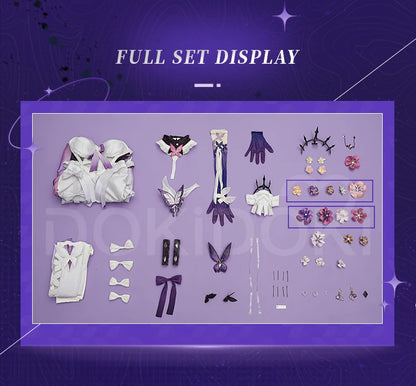 IN STOCK Castorice Cosplay Costume Game Honkai: Star Rail 【S-2XL】DokiDoki-SR HSR Castorice Purple Dress Halloween Costume