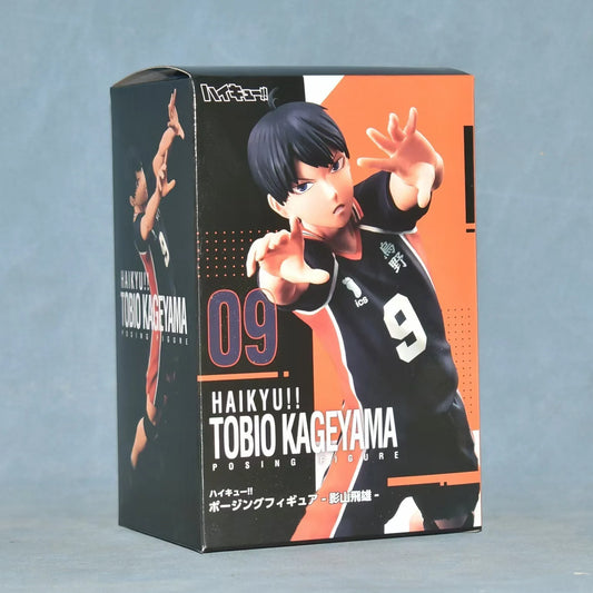 Anime Haikyuu Tobio Kageyama Shoyo Hinata Figure National Competition Net Jumping Pose 1/8 Model Toy Gift Aciton Figure 26cm