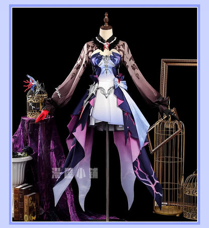 iCoser Honkai Star Rail Hysilens Cosplay Costume Wig Dress Headwear Amphoreus Halloween Party for Women Girls Carnival Cos Props