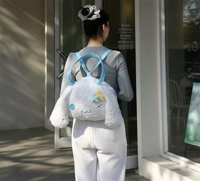 Sanrio Cinnamoroll Shoulder Bag Multipurpose Handbag Kawaii Backpack Messenger Bag Plush Bag My Melody Sweet Piano Lolita Bag