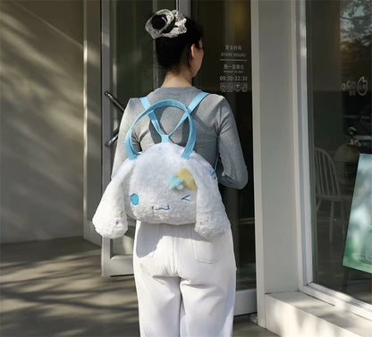 Sanrio Cinnamoroll Shoulder Bag Multipurpose Handbag Kawaii Backpack Messenger Bag Plush Bag My Melody Sweet Piano Lolita Bag