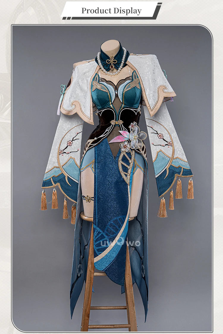 PRE SALE UWOWO Ruan Mei Cosplay Honkai Star Rail Fanart Ruan Mei Ruanmei Qipao Ver. Cosplay Costume Halloween Costume