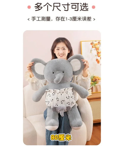 Creative Run Fast Series Plush Toys Cartoon Stuffed Animals Soft Nappies Huggies Elep Cute Wolf Babys Appease Pillow Kid Gifts