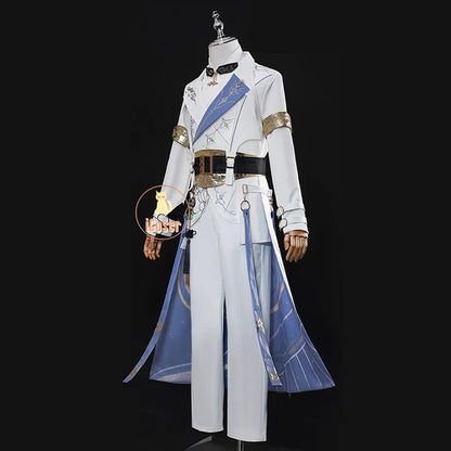 Love and Deepspace Xavier Lumiere Cosplay Costume Wig Shimmering Moonlight Uniform Earrings Halloween Party Women Men Carnival
