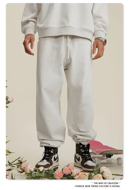 ZODF New Men Heavy Weight 440gsm Solid Sweatpants Unisex Loose Basic Casual Comfortable Sport Pants Joggers Streetwears HY0628