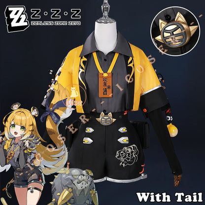 Zenless Zone Zero Ju Fufu Cosplay Costume Wig Uniform Jacket Shorts Pendant Yunkui Summit Halloween Party Women Girls Carnival