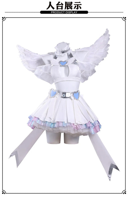 Anime New Panty Stocking with Garterbelt Stocking Cosplay Costume Angel Skirt Stockiel Anarchy Wings Halloween Women Girls Cos