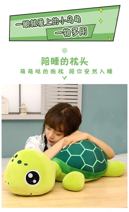 30-70cm Lovely Big Eyes Tortoise Plush Doll Toy Kawaii Soft Stuffed Animal Cushion Cartoon Small Sea Turtles Dolls for Kids Gift