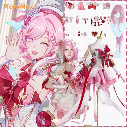 Honkai Impact 3 Elysia Cosplay Costume Set Polyester