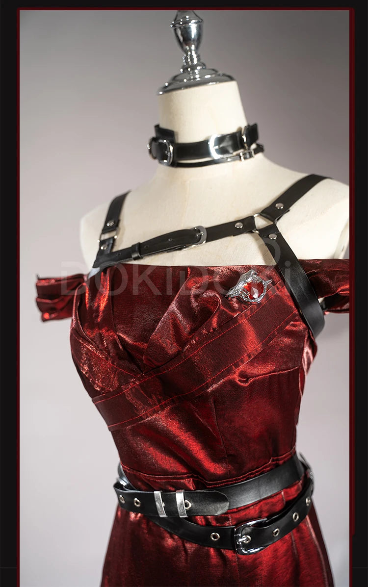 IN STOCK Enchanting Veil Heroine Cosplay Costume Game Love and Deepspace【S-2XL】DokiDoki-R Women Red Dress Shoes Sylus Plus Size