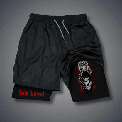 Solo Level Anime Gym Shorts Men Women Streetwear Casual Fitness Joggers Sport Pants Graphic Print Summer Fashion Quick-dry Pants
