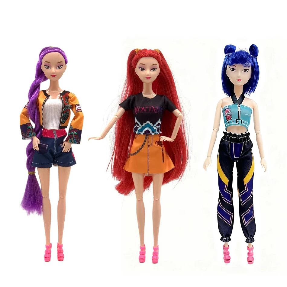 Anime Movie K-POP Demon Hunters Action Figure Rumi Mira Zoey Dolls PVC Vinyl Idols Models Kids Room Decoration Ornaments Toys