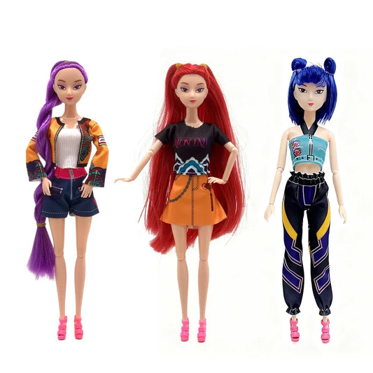 Anime Movie K-POP Demon Hunters Action Figure Rumi Mira Zoey Dolls PVC Vinyl Idols Models Kids Room Decoration Ornaments Toys