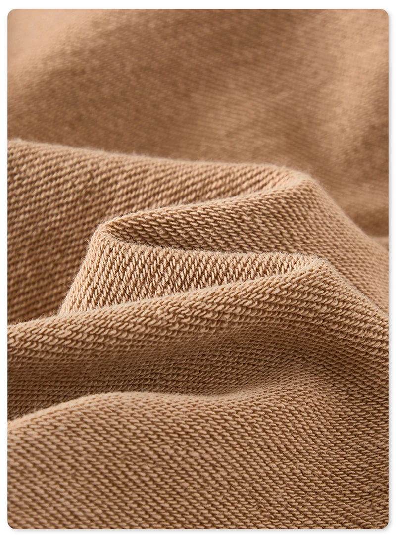 ZODF Retro Men Heavyweight Washed Cotton Hoodies Unisex Loose Thick 420gsm Hooded Sweatshirts Pullovers Coats HY0466