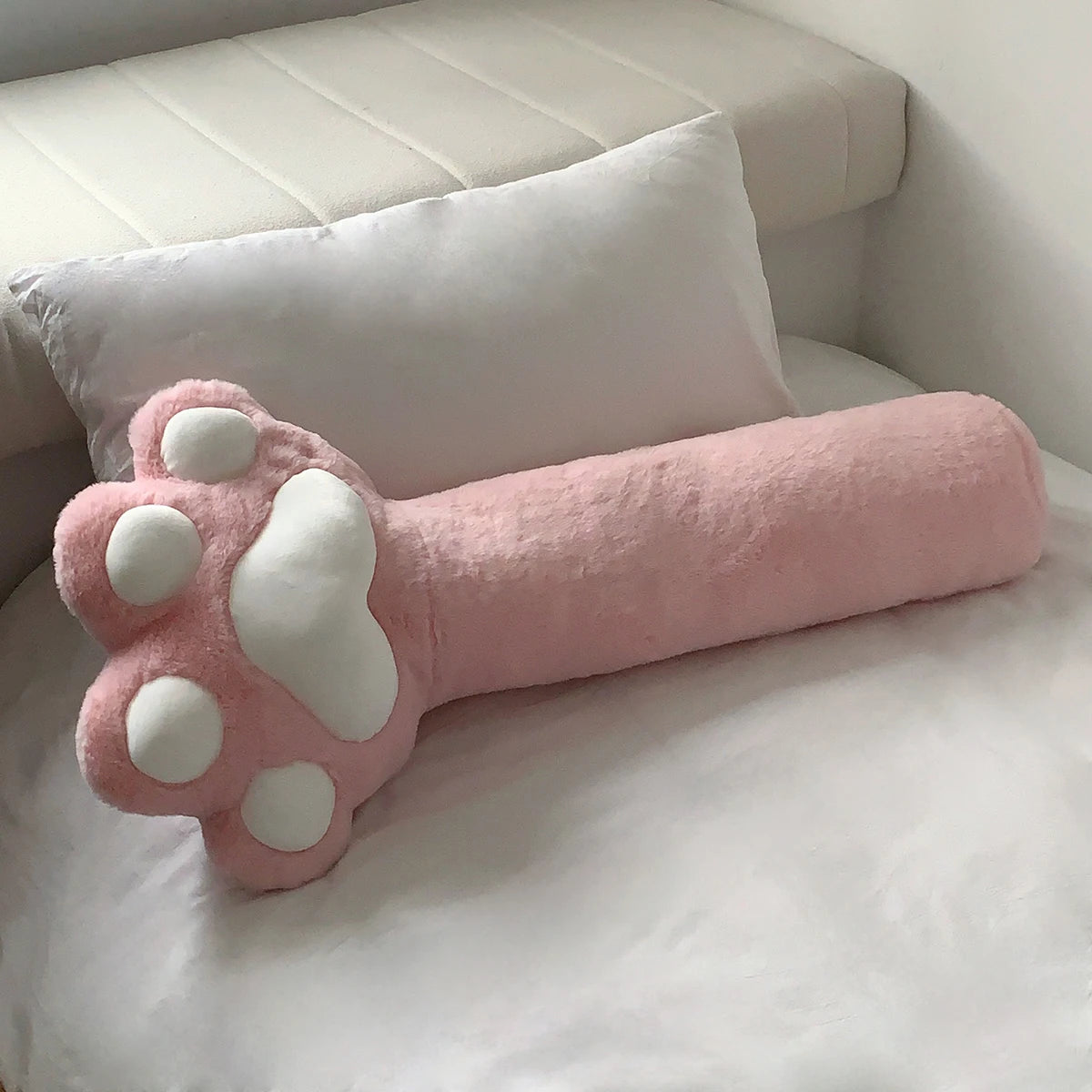 Comfortable Cat Paw Throw Pillow Very Soft Pink White Black Paw Long Cushion Leg Cushion Home Decor Xmas Gifts Child Washable