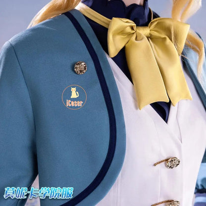 Anime Secrets of The Silent Witch Monica Everett Cosplay Costume Dress College Uniform Headwear Halloween Party for Women Girls