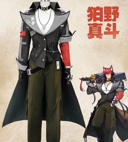 Zenless Zone Zero Komano Manato Cosplay Costume Wig Uniform Ears Spook Shack Halloween Party for Women Men Girls Role Play Props