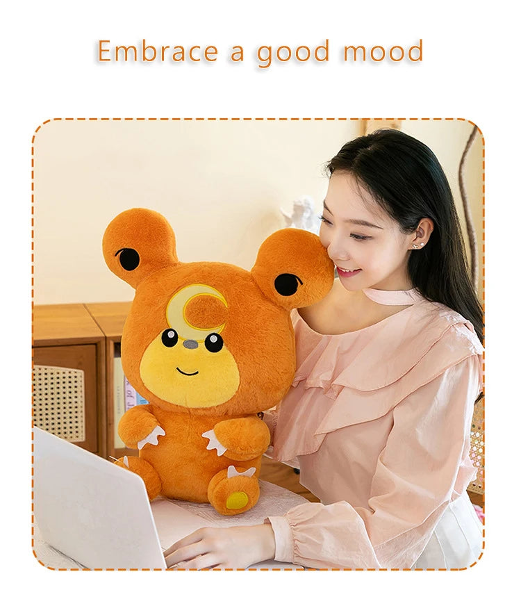 30/80cm Large Teddiursa Pokemon Plush Toys Anime Doll Cute Pillow Cartoon Giant Pokémon Plushie Stuffed Gift for Kids Christmas